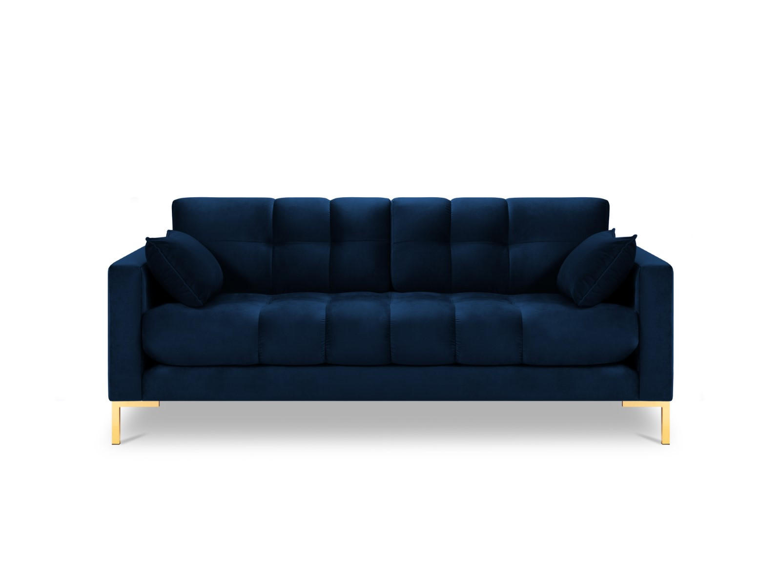SOFA Mamaia aus Samt königsblau 3 Sitzplätze - Blau, Textil (92/75/177cm) - Micadoni