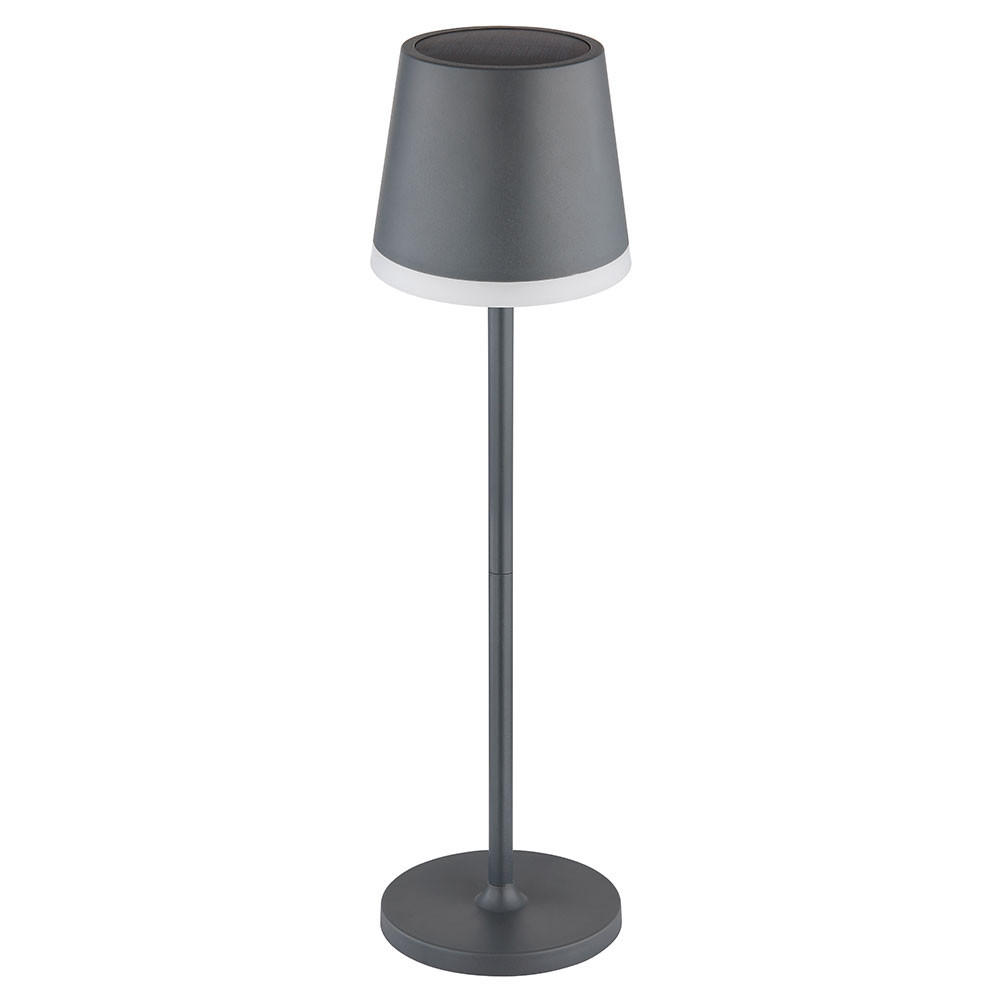 LED AUSSENLEUCHTE Solarleuchte Anthrazit - Anthrazit, Metall (11/11/41cm) - Globo Lighting