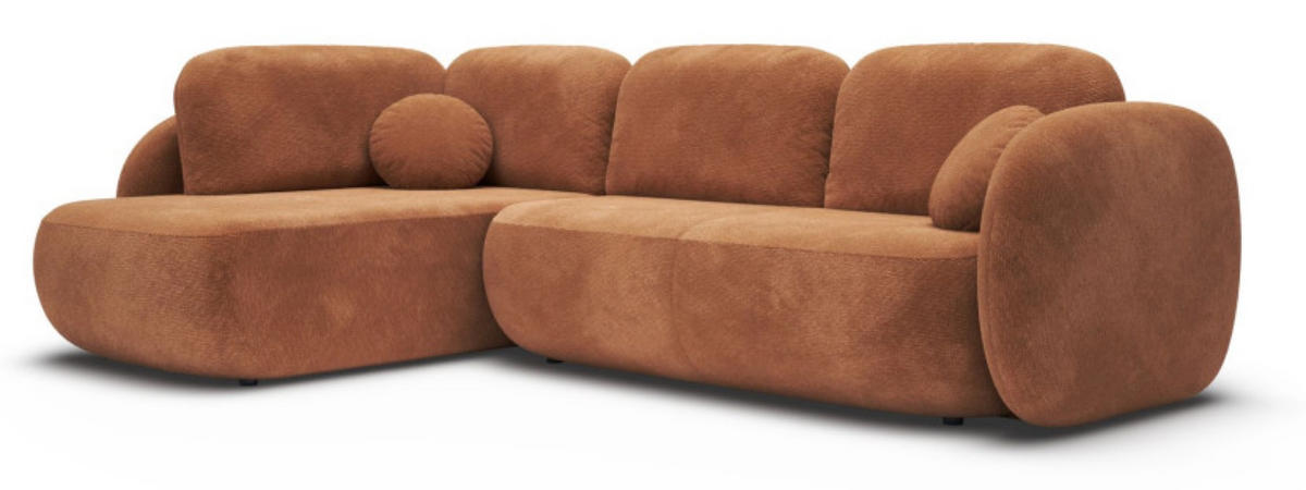 ECKSOFA Orange OLIVIO II Ausziehbar Links - Orange, Textil (289/190cm) - Sepro Meble