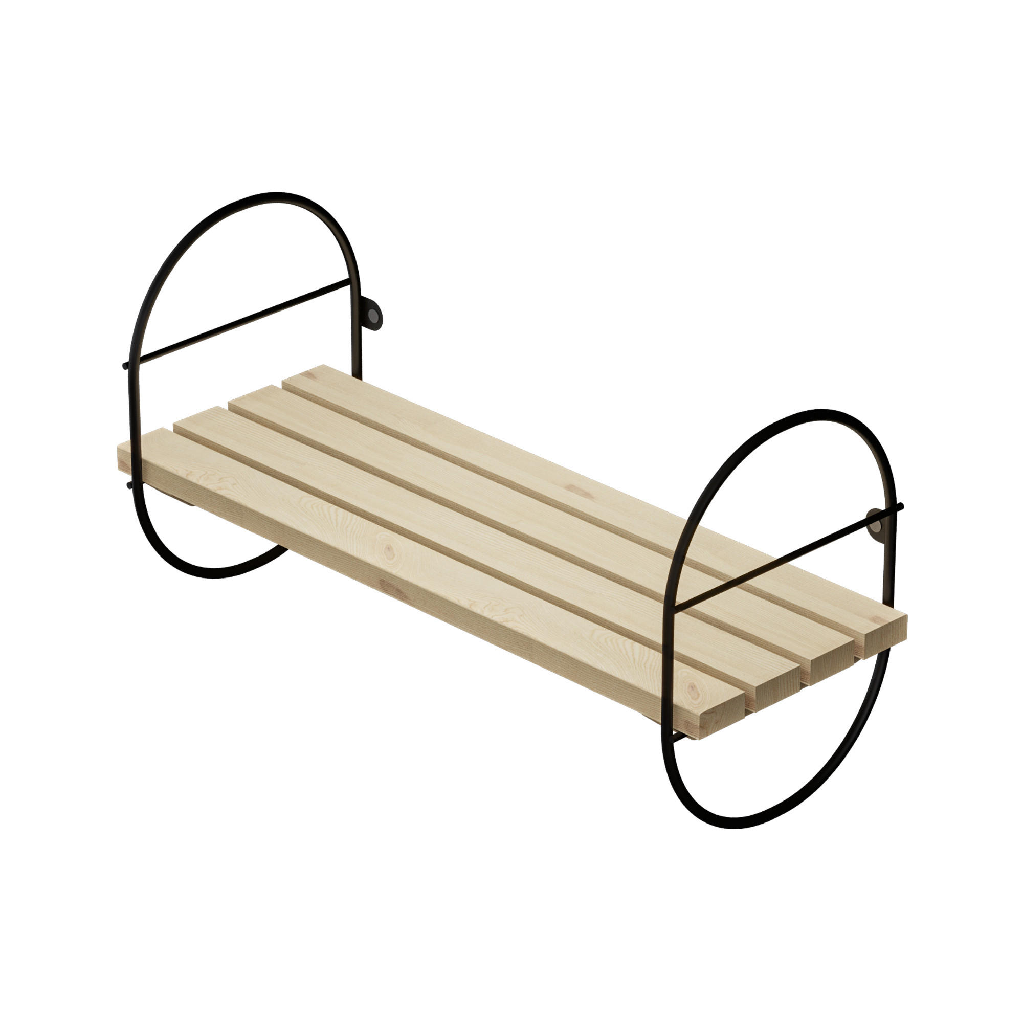 WANDREGAL Oulu - Naturfarben, Holz/Metall (16/20/40cm) - [en.casa]