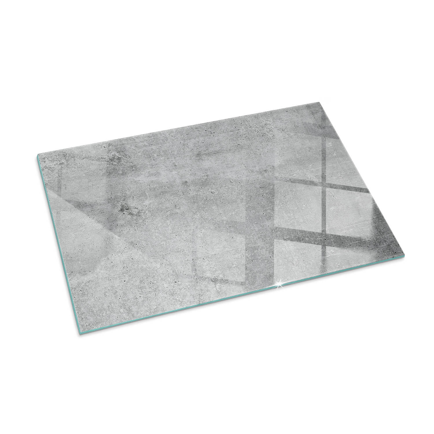 GLASPLATTE für Kamin 100x70 cm Grau - Grau, Glas (100/70/0.4cm) - ArtPrintCave