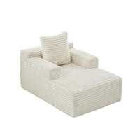 SCHLAFSESSEL DE-34920 Cord mit Schlaffunktion Beige - Beige, Textil (81/50/117cm) - ComfortXL