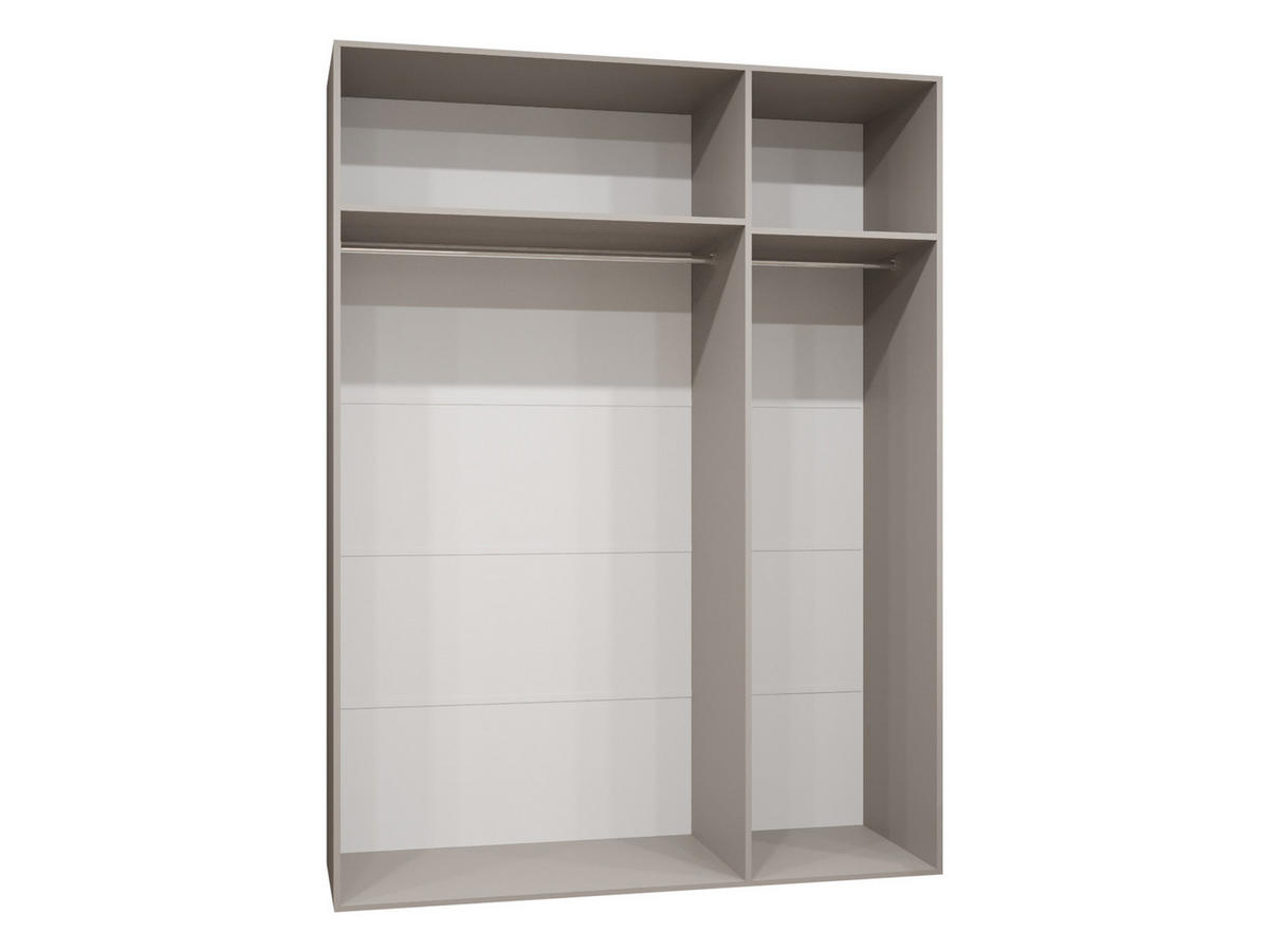 DREHTÜRENSCHRANK Mila II 150 - Kaschmir/Goldfarben, Holzwerkstoff/Kunststoff (150/202/52cm) - MIRJAN24