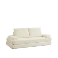 SCHLAFSOFA 211 cm frei kombinierbar mit dreieckigen Rückenlehnen, DE-42722, Grau - Beige, Textil (211.5/62/106.5cm) - ComfortXL
