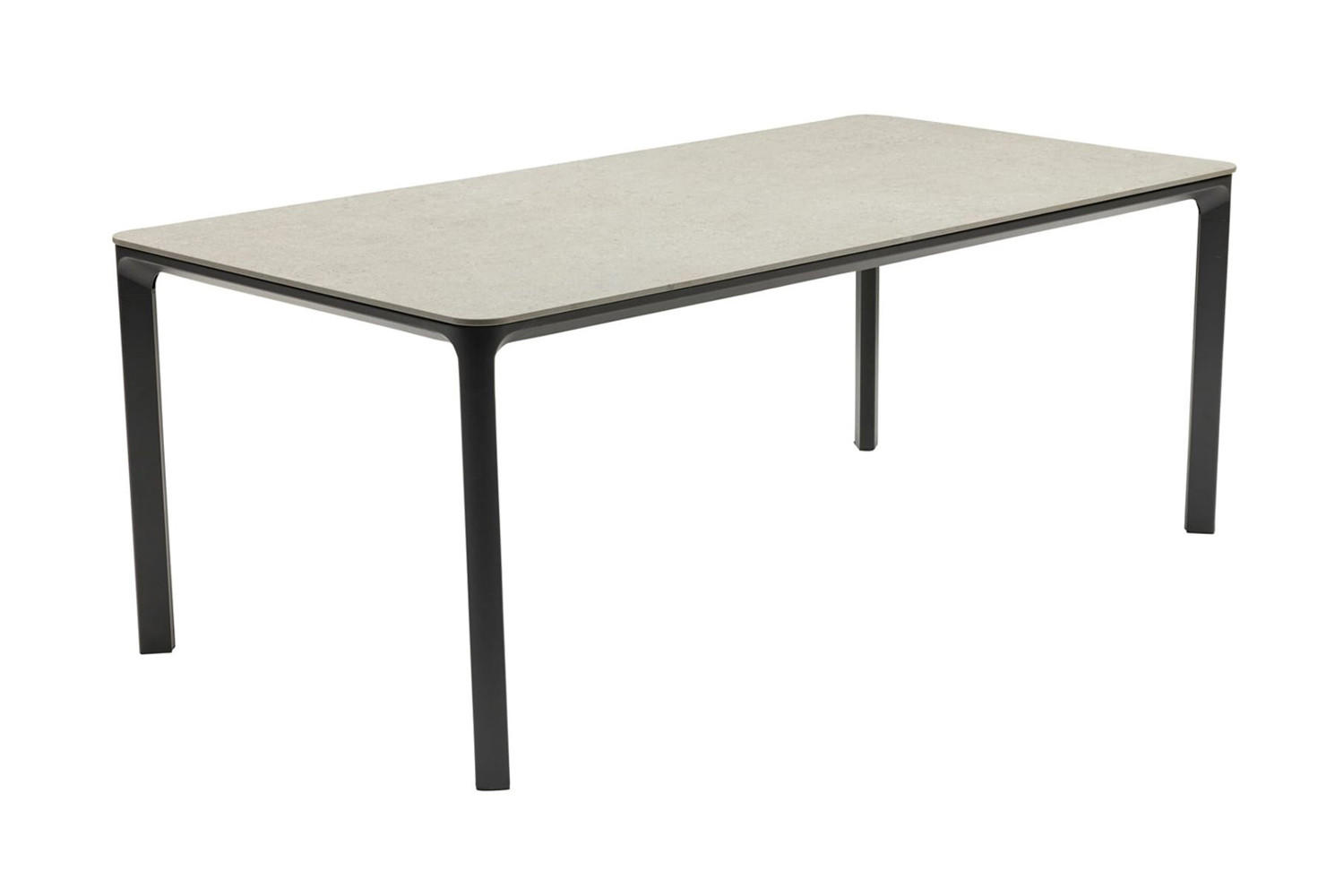 GARTENTISCH Pierre 180x90x75cm, Aluminium/Sintered Stone, Steingrau - Grau, Keramik (90/180/75cm) - dasmöbelwerk