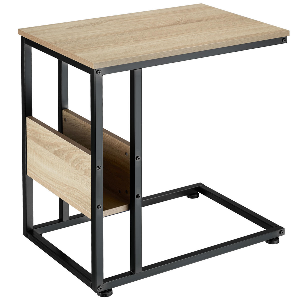 BEISTELLTISCH Wigan,55 x 36,5 x 60 cm,Industrial Holz hell, Eiche Sonoma - Naturfarben, Holz (55/36.5/60cm) - tectake