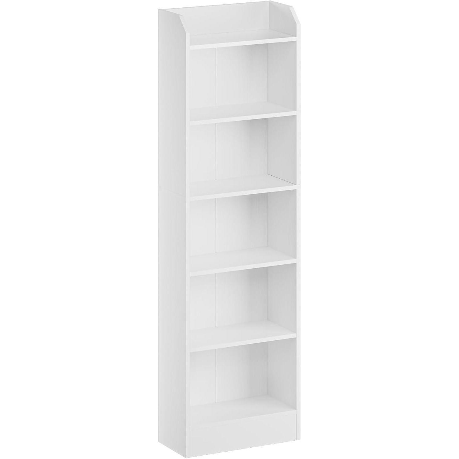 BÜCHERREGAL Standregal Weiß 24 x 48 x 169,5 cm - Weiß, Holzwerkstoff (48/169.5/24cm)