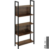 REGAL Westport,inklusive Kippschutz, 62 x 24 x 165,5 cm,Industrial Holz dunkel, rustikal - Rostfarben, Holzwerkstoff (24/165.5/62cm) - tectake