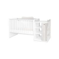 BABYBETT Multi grau 190 x 82 cm, Wickelkommode, Hausbett, Jugendbett, Schreibtisch - Grau, Holzwerkstoff (60/120cm) - Lorelli