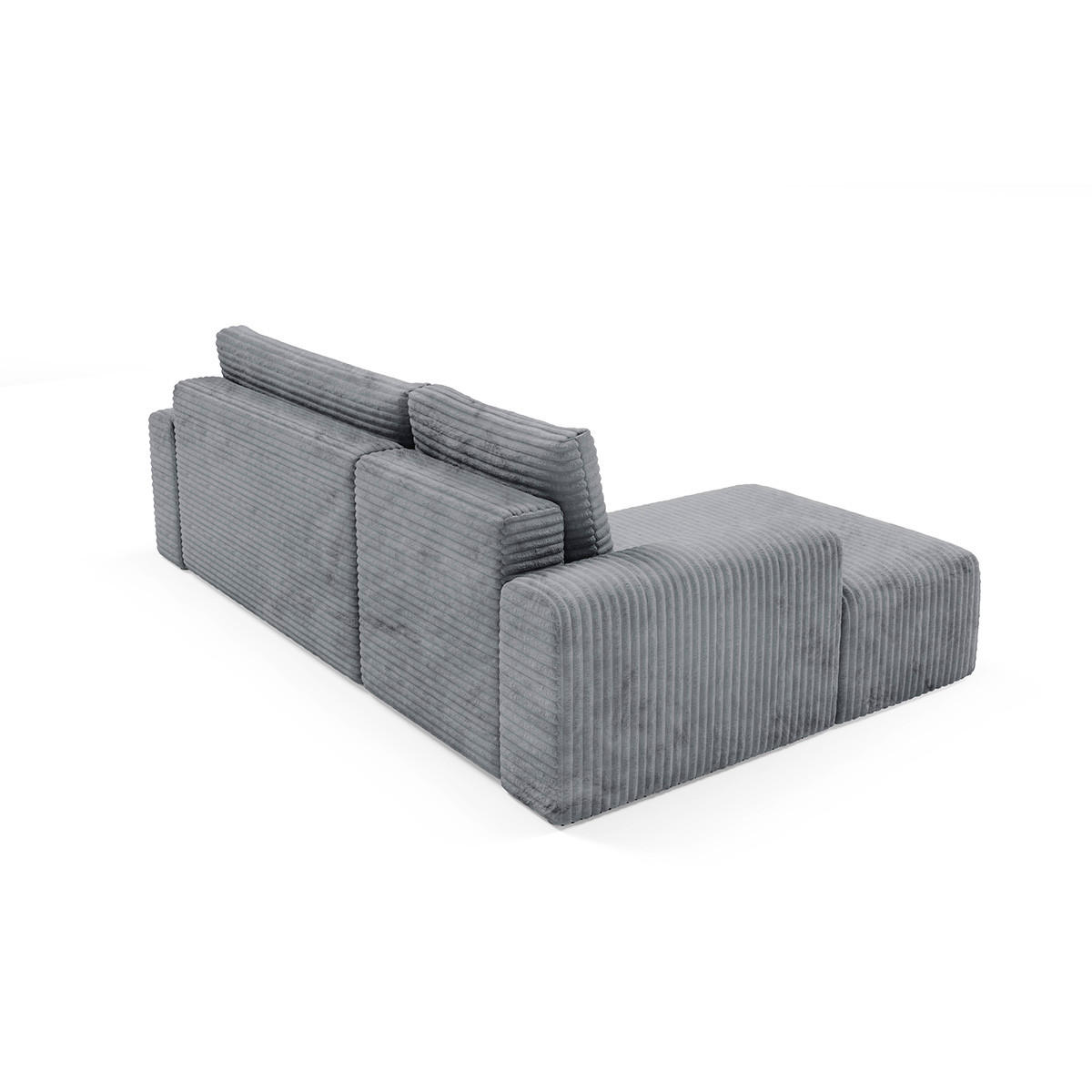 ECKSOFA Romeo 3 Sitzplätze Dunkelgrau - Grau, Holz (268/163cm) - Petits-meubles