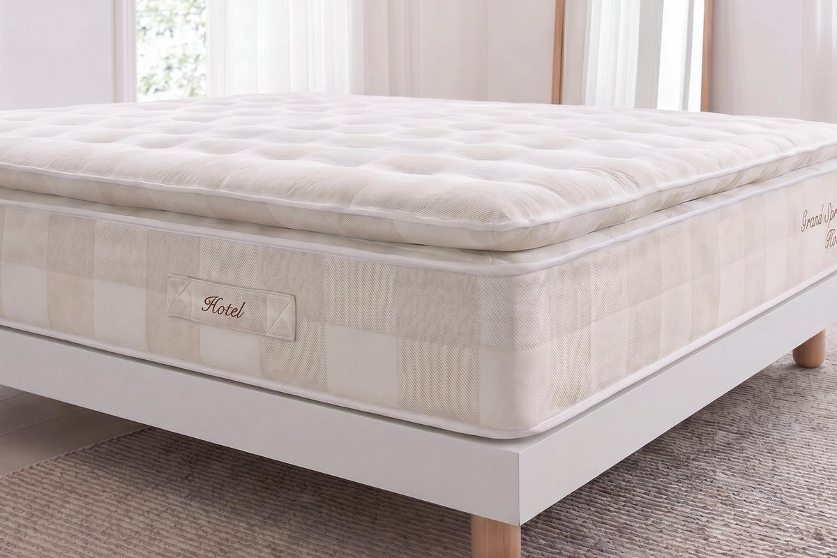 MATRATZE Grand Spring Hotel - 135X190 cm- Härtegrad H3/H4 - Beige, Textil (135/190cm) - Moonia