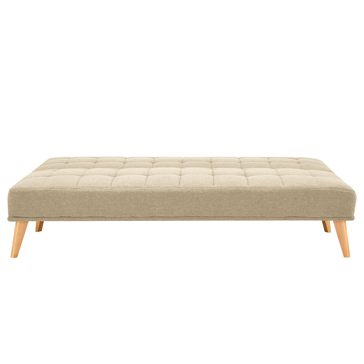 SCHLAFSOFA - Hellbraun/Beige, Holz/Birkenholz (180/81/86cm) - home24