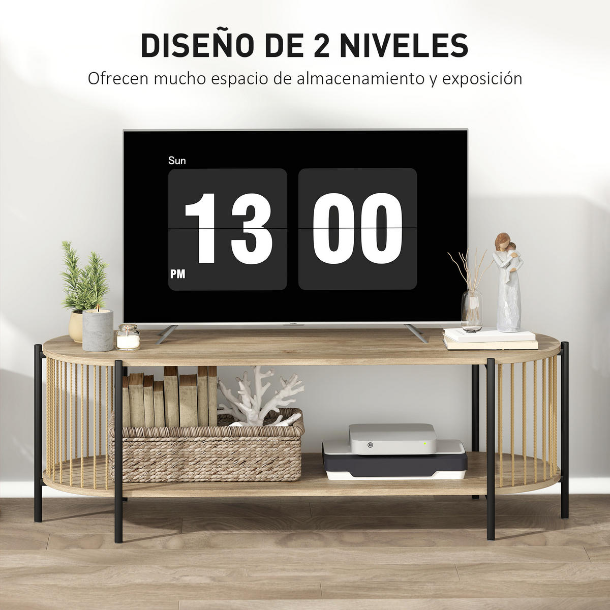 TV-MÖBEL Braun 1 Stück - Braun, Holzwerkstoff (124/41/43.5cm) - GiPP