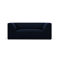 SOFA Ruby aus Samt königsblau 2 Sitzplätze - Blau, Textil (93/69/174cm) - Micadoni