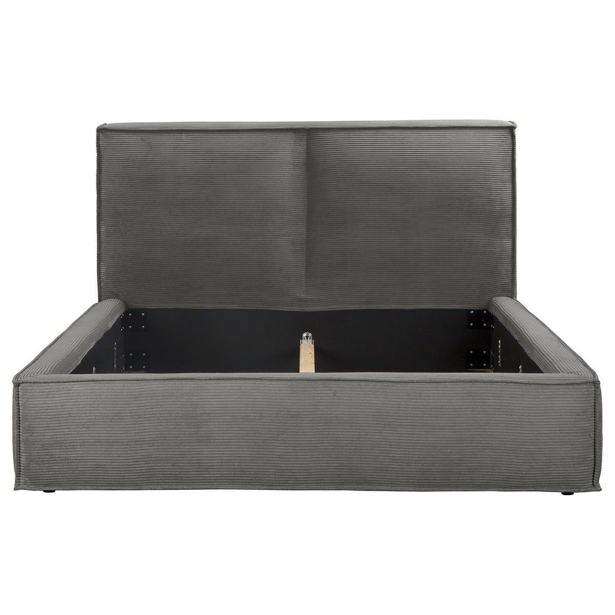 POLSTERBETT - Graphitfarben, Textil (180/200cm) - home24