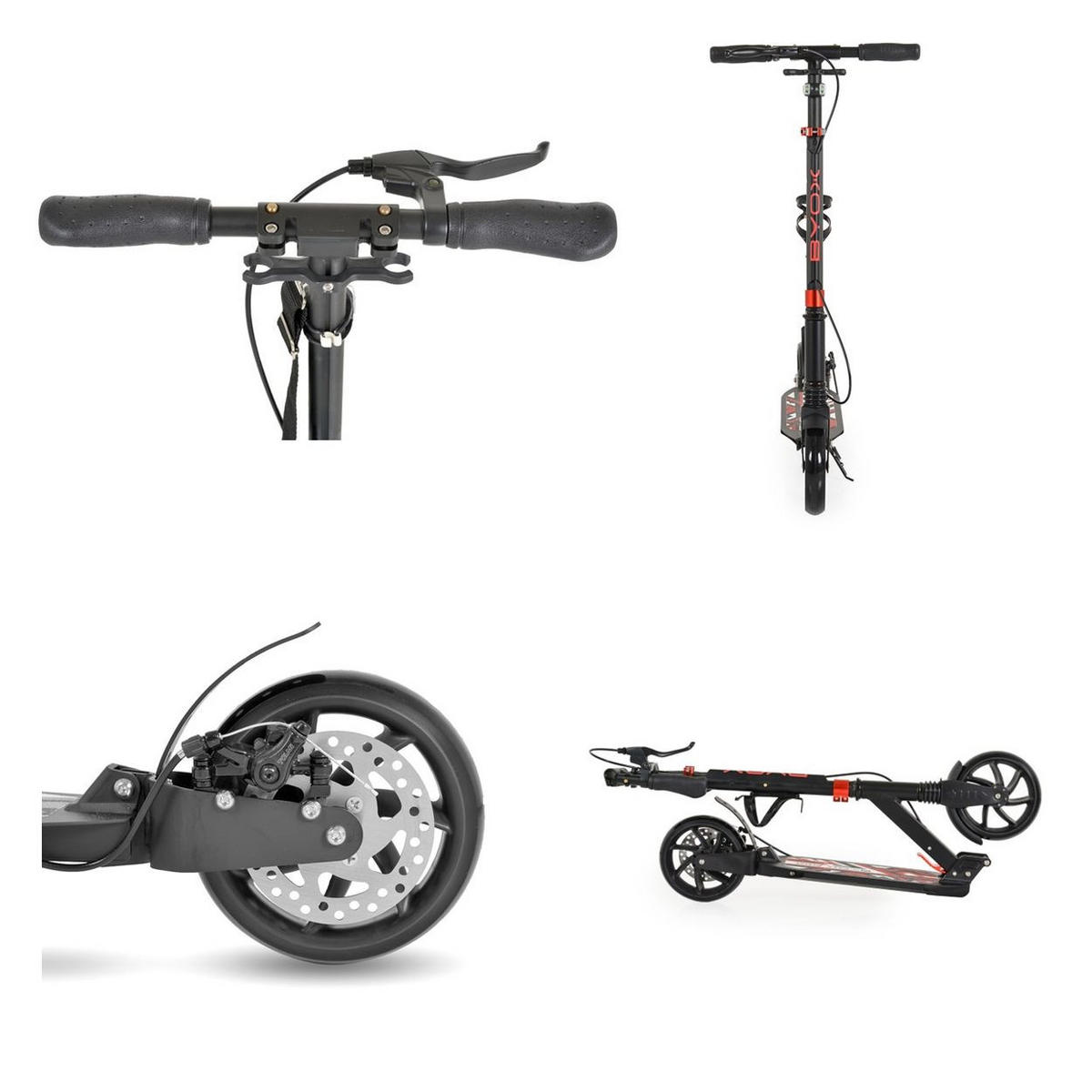 KINDERROLLER Plexus black Bremse Stoßdämpfer Flaschenhalter bis 100 kg - Schwarz, Metall (93/40/80cm)