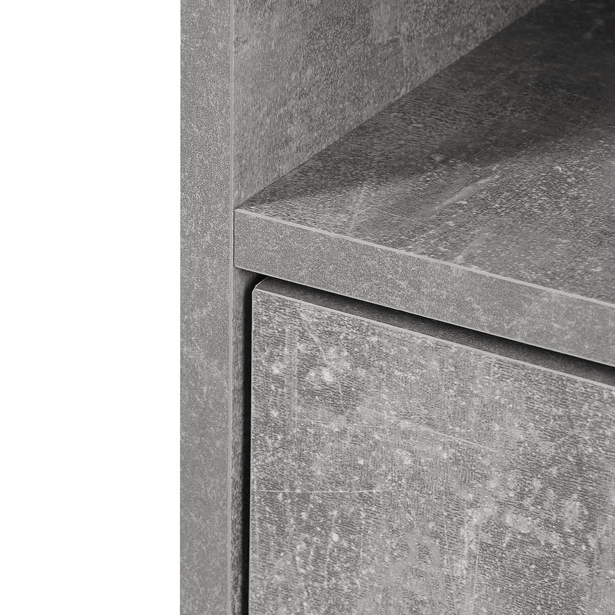 GARDEROBE DE-16751 Beton-Effekt Grau - Grau, Holzwerkstoff (24/191/90cm) - ComfortXL