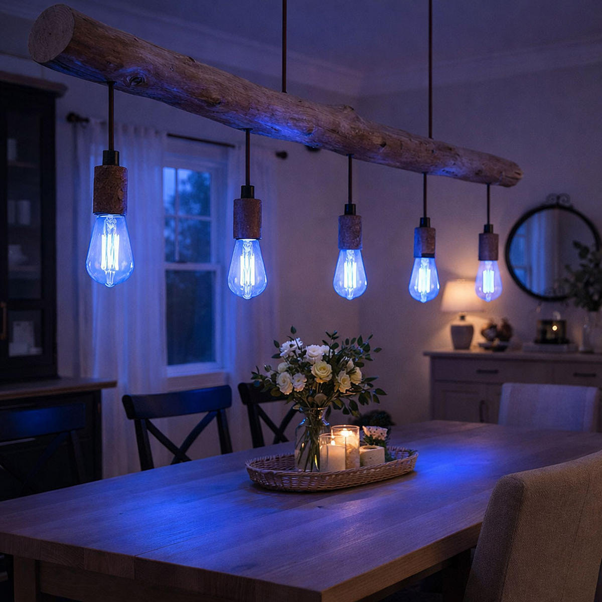 LED HÄNGELEUCHTE Holzbalken Braun - Braun, Holz (100/8.5/140cm)