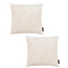 KISSENHÜLLE 2er Set Nobless Rauten 50/50 cm elfenbein - Creme, Textil (50/50cm) - Magma Heimtexx