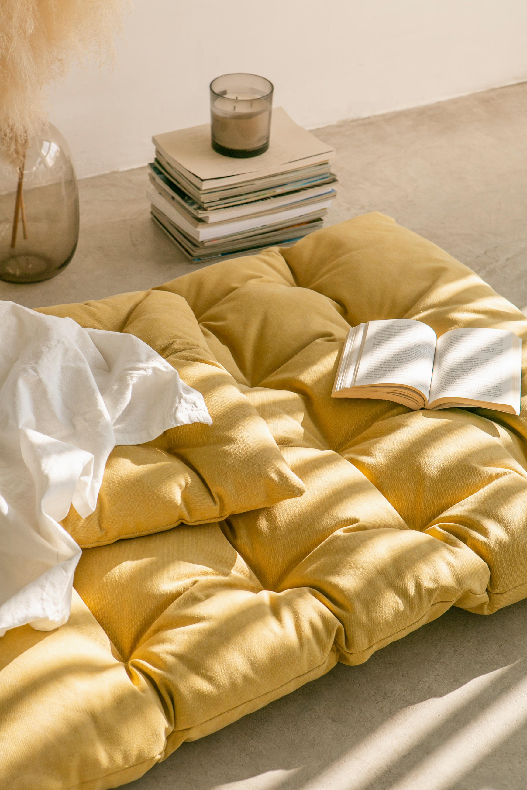BODENKISSEN aus Baumwolle, gelb, 120/100 cm CIELO - Gelb, Textil (120/100/8cm) - RNT By Really Nice Things