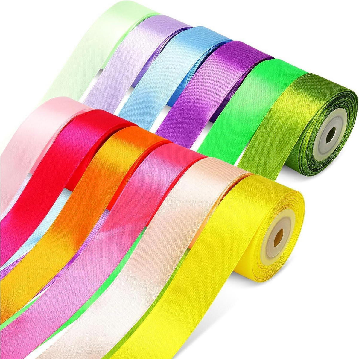 SATINBAND 12 Farben 25 mm 10 m Rolle - Multicolor, Textil (2.5/0.1/1000cm)