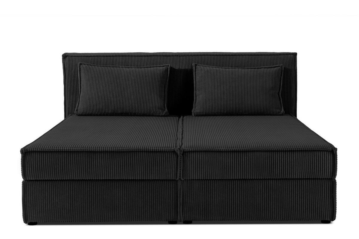 BOXSPRINGBETT ROTI mit Stauraum, schwarz - Schwarz, Holz/Holzwerkstoff (180/200cm) - KONSIMO®