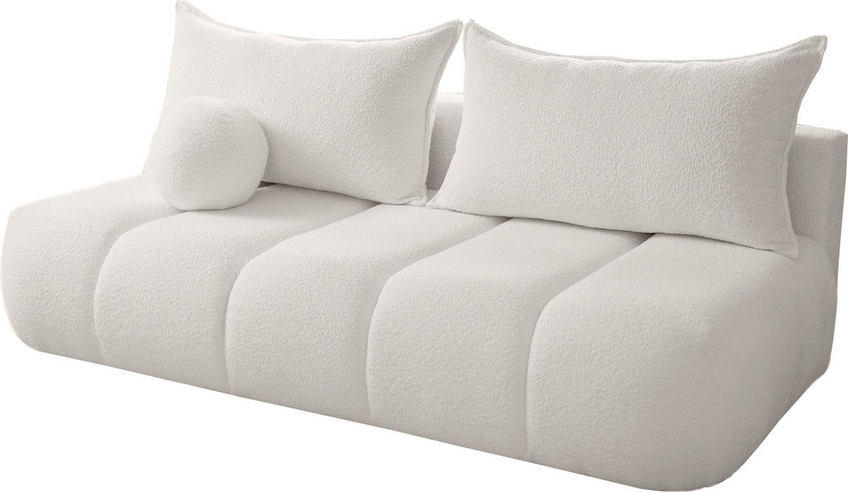 SCHLAFSOFA Milla mit Bettkasten, Bernstein Braun 205/97/85 cm - Bernsteinfarben, Textil/Metall (205/97/85cm) - WFL GROUP