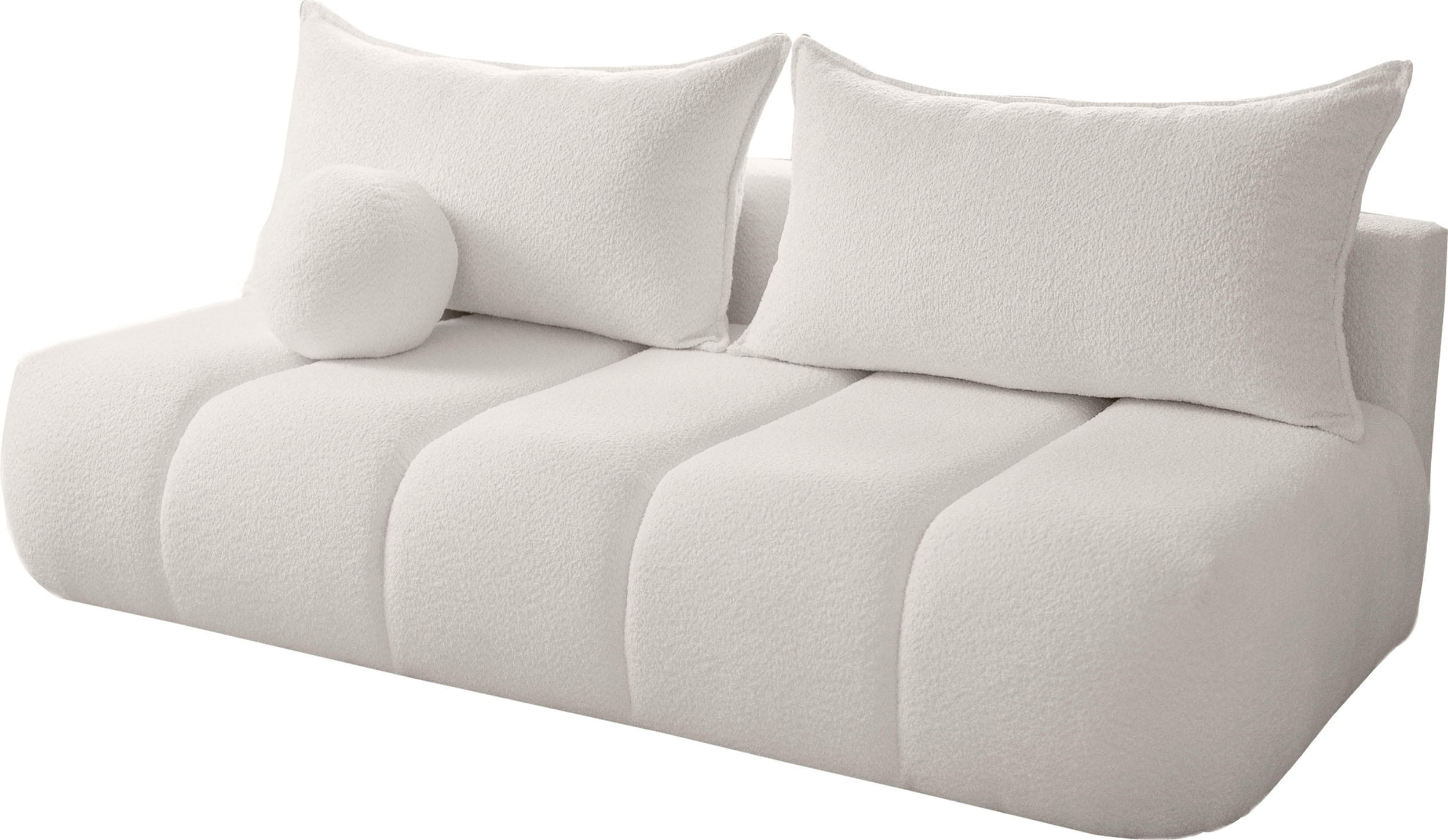 Thumbnail - WFL Group Schlafsofa, Creme, Textil, 3-Sitzer, 205x97x85 cm, Wohnzimmer, Sofas & Couches, Schlafsofas