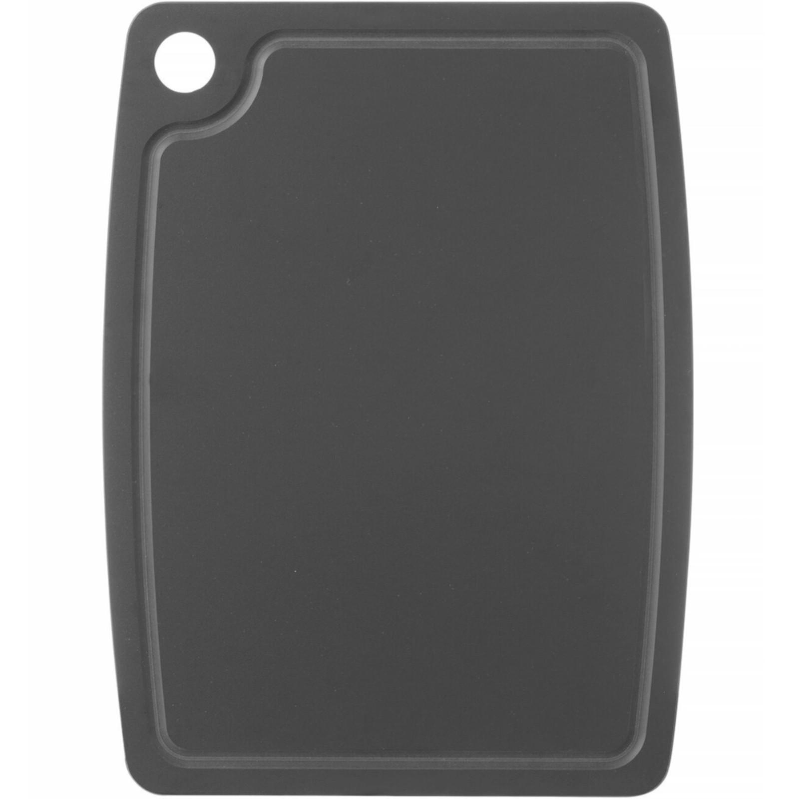 SCHNEIDEBRETT rutschfest – Spülmaschinenfest – Schwarze Holzfaser – 37 x 27,5 cm - Schwarz, Keramik (28/37cm) - Hendi