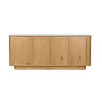 SIDEBOARD Almira Hoch 180 cm / Marmoroptik Natural - Naturfarben, Holzwerkstoff (180/75/40cm) - Housecraft Living