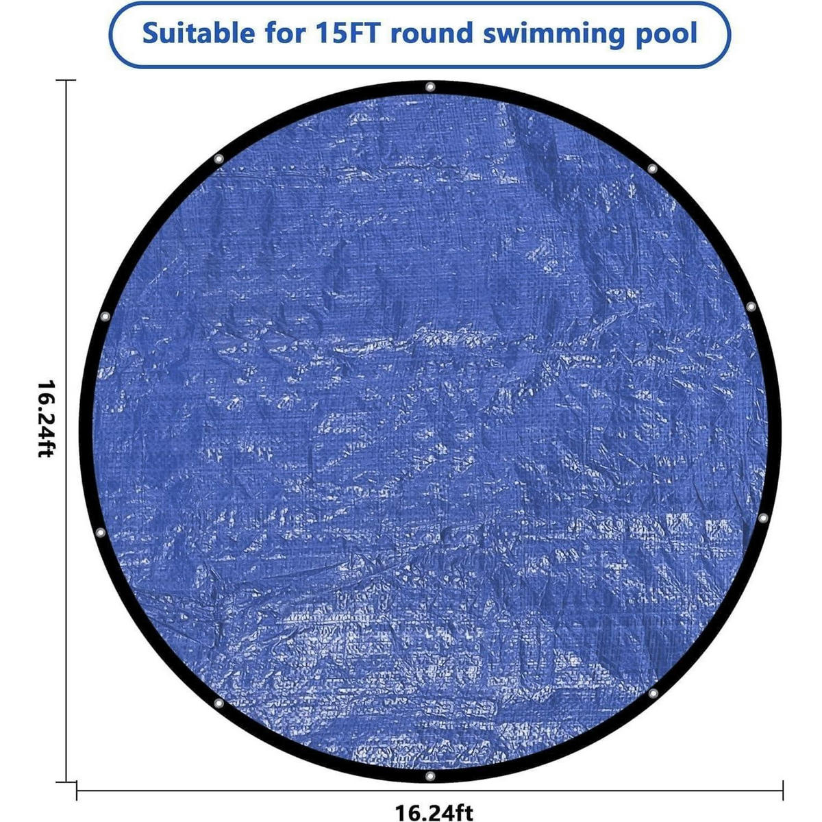 POOL Abdeckplane 457 cm Rund Blau - Blau, Kunststoff (457/457cm)