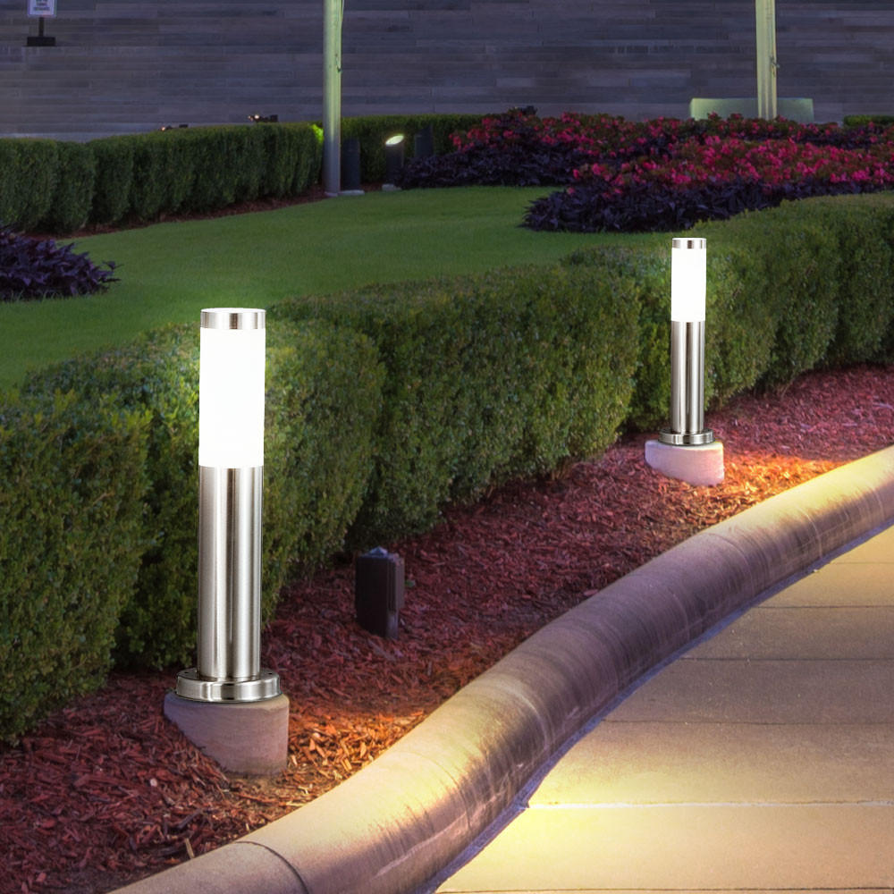 LED WEGELEUCHTE Kunststoff Silber - Silberfarben, Metall (12.7/12.7/45cm)