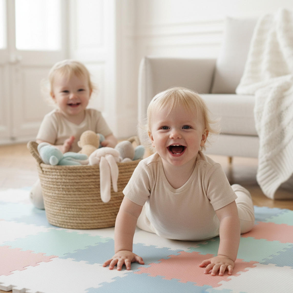 SPIELMATTE ab Null - 360/120 cm Puzzlematte Bunt - Multicolor, Kunststoff (30/30cm) - Littletom