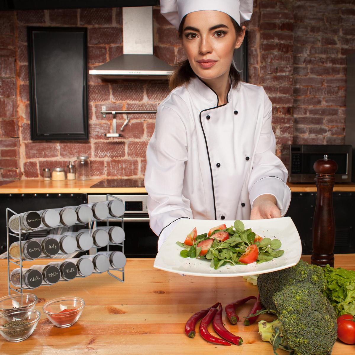 GEWÜRZREGAL - Multicolor, Glas/Metall (29/22/9.5cm) - Relaxdays