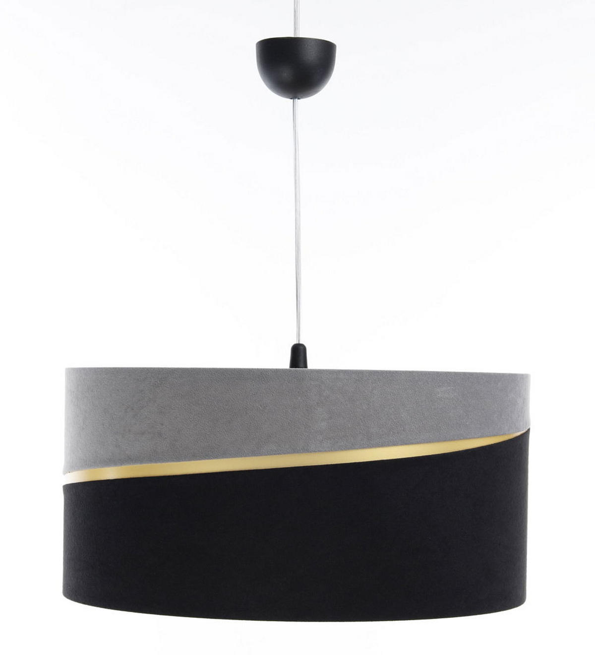 HÄNGELEUCHTE Grau 30/20 cm - Schwarz/Grau, Kunststoff (30/0.4/20cm) - ONZENO