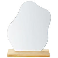 DEKOSPIEGEL Bambusholz heller Holzfarbton 22/19 cm Lozere - Hellbraun, Holz (19/22/7cm) - Beliani