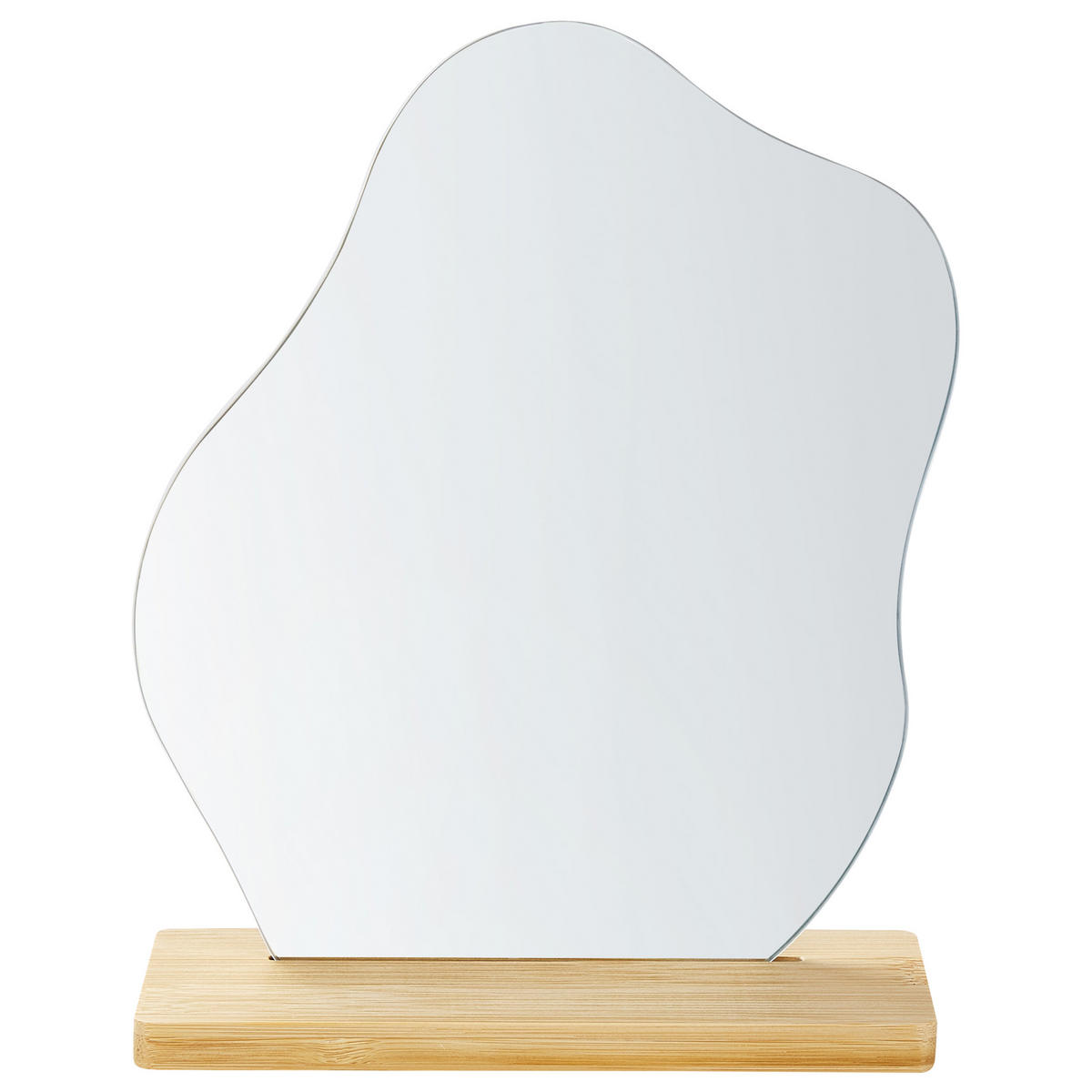 DEKOSPIEGEL Bambusholz heller Holzfarbton 22/19 cm Lozere - Hellbraun, Holz (19/22/7cm) - Beliani