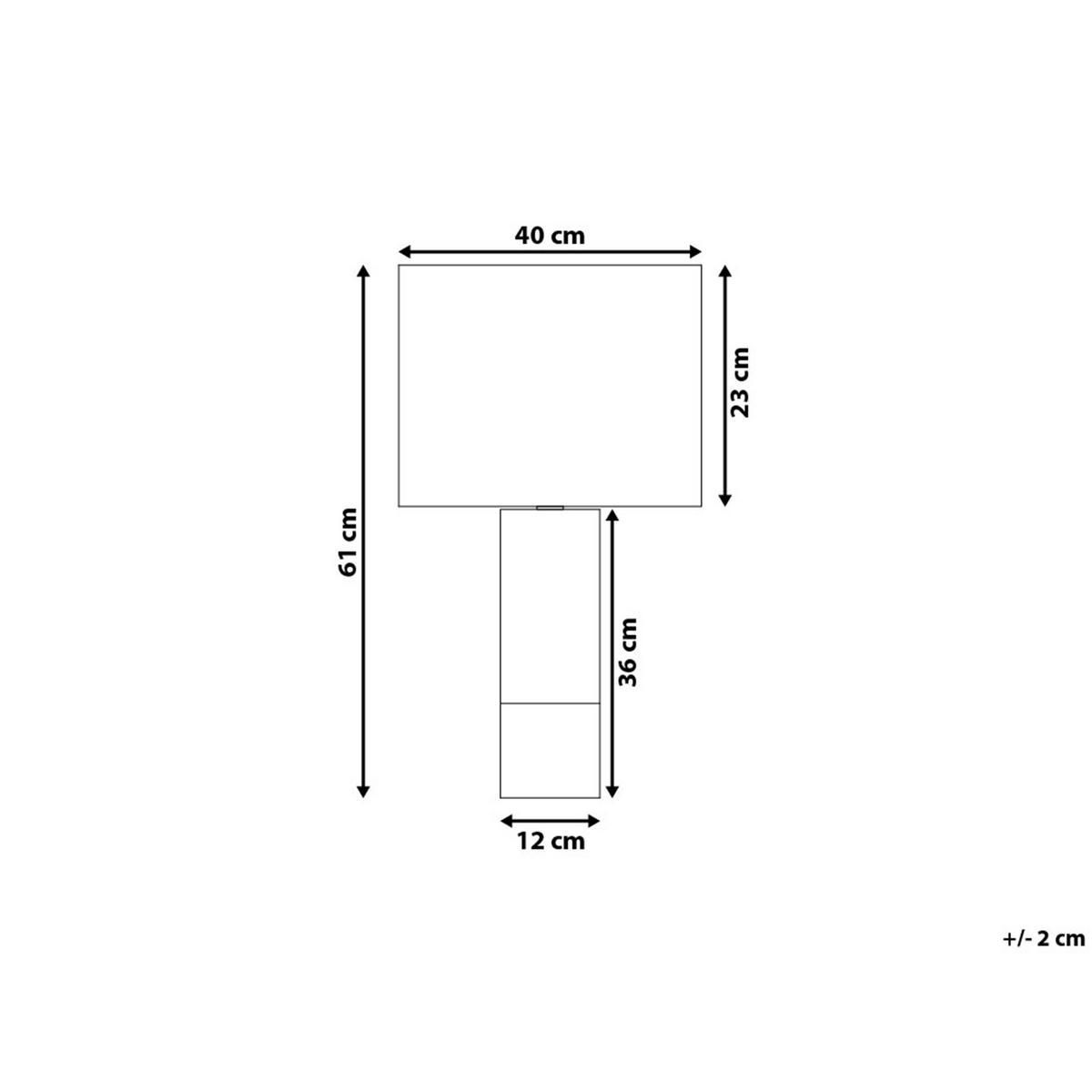TISCHLAMPE Darling 40/40/61 cm - Schwarz, Metall (40/40/61cm) - Beliani