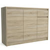 KOMMODE ASTORRE 113/82/33 cm mit 1 Schubladen 3 Türen Sonoma Eiche - Sonoma Eiche, Holzwerkstoff (113/82/33cm) - MASSENO