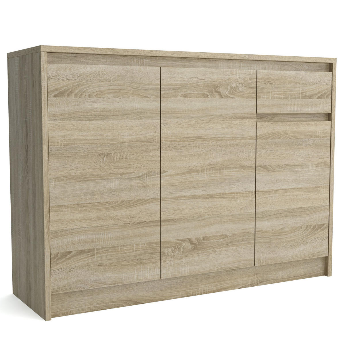 KOMMODE ASTORRE 113/82/33 cm mit 1 Schubladen 3 Türen Sonoma Eiche - Sonoma Eiche, Holzwerkstoff (113/82/33cm) - MASSENO