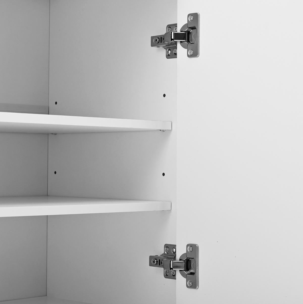 SCHUHSCHRANK 75/36/95,5 cm in Weiß mit 2 Türen, 1 Schublade und offenem Fach - Weiß, Holzwerkstoff (75/95.5/36cm) - BEAOK