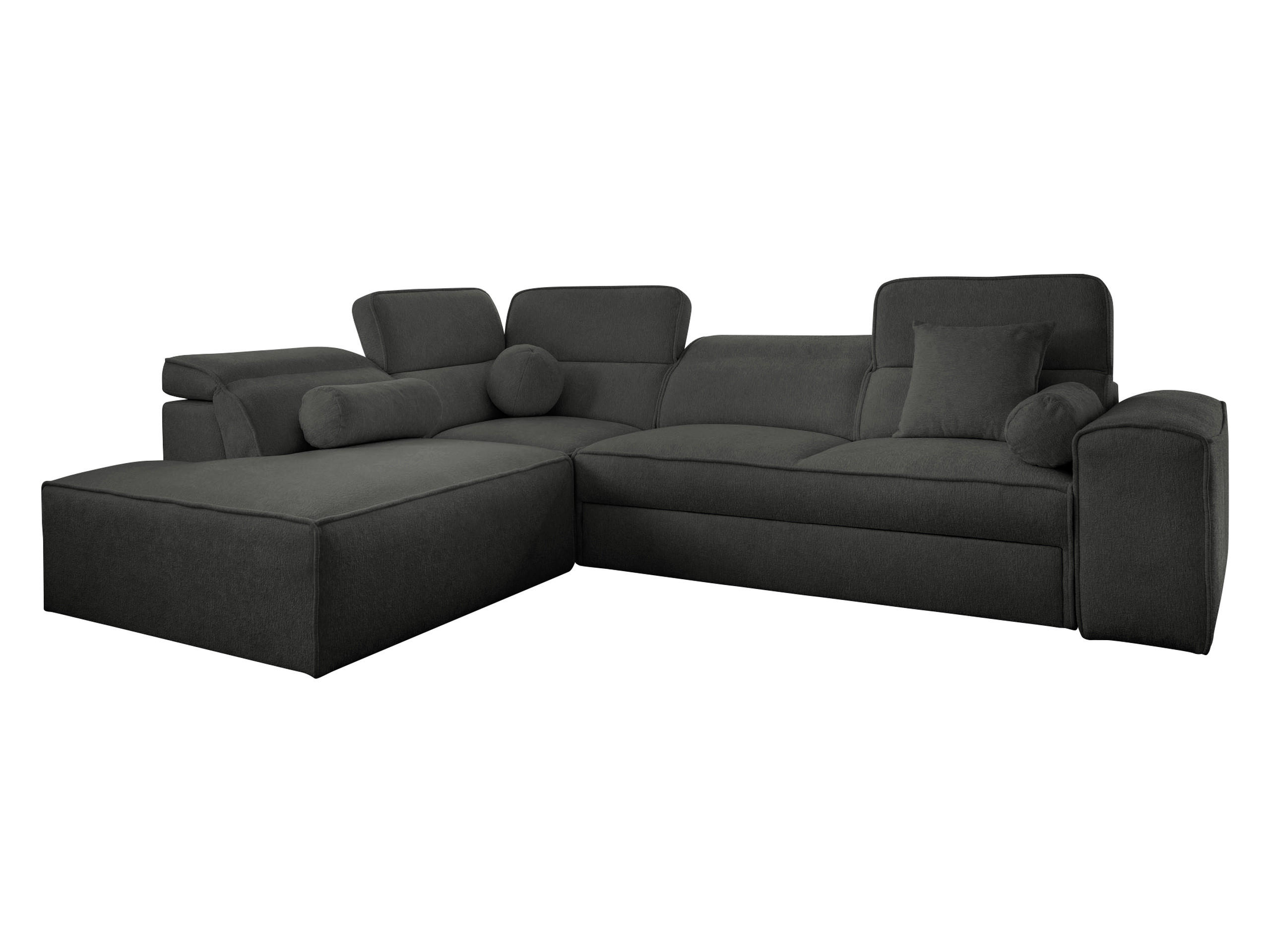 ECKSCHLAFSOFA Viveri VII, Seite: Links - Anthrazit, Holz/Textil (276/214cm) - MIRJAN24