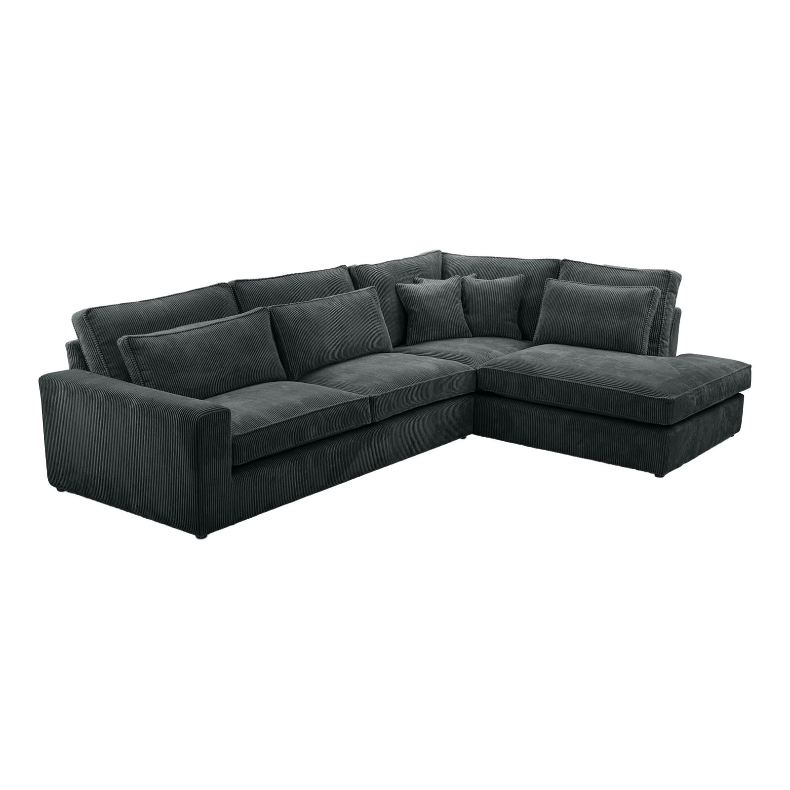 Fedve ROHOVÁ SOFA CAMBO Bez funkce spaní, Tmavě šedá