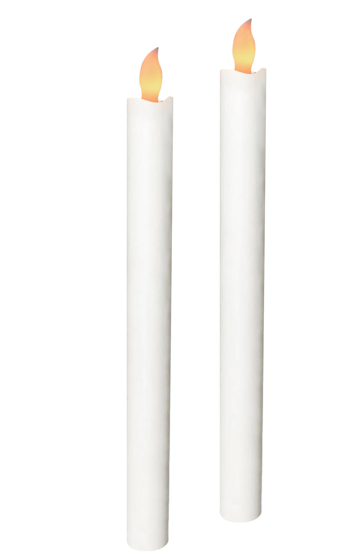 STOLNE LED svijeće IDALIA, 2 kom, bijele - bijela, parafin (2/2/24.5cm) - Mondex