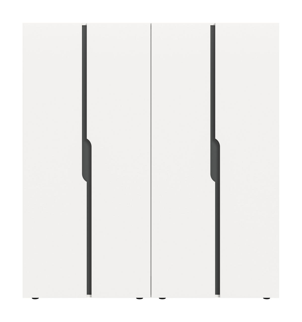 KLEIDERSCHRANK Anga weiß 160/51/180 cm - Weiß, Holzwerkstoff (160/180/51cm) - Xonox