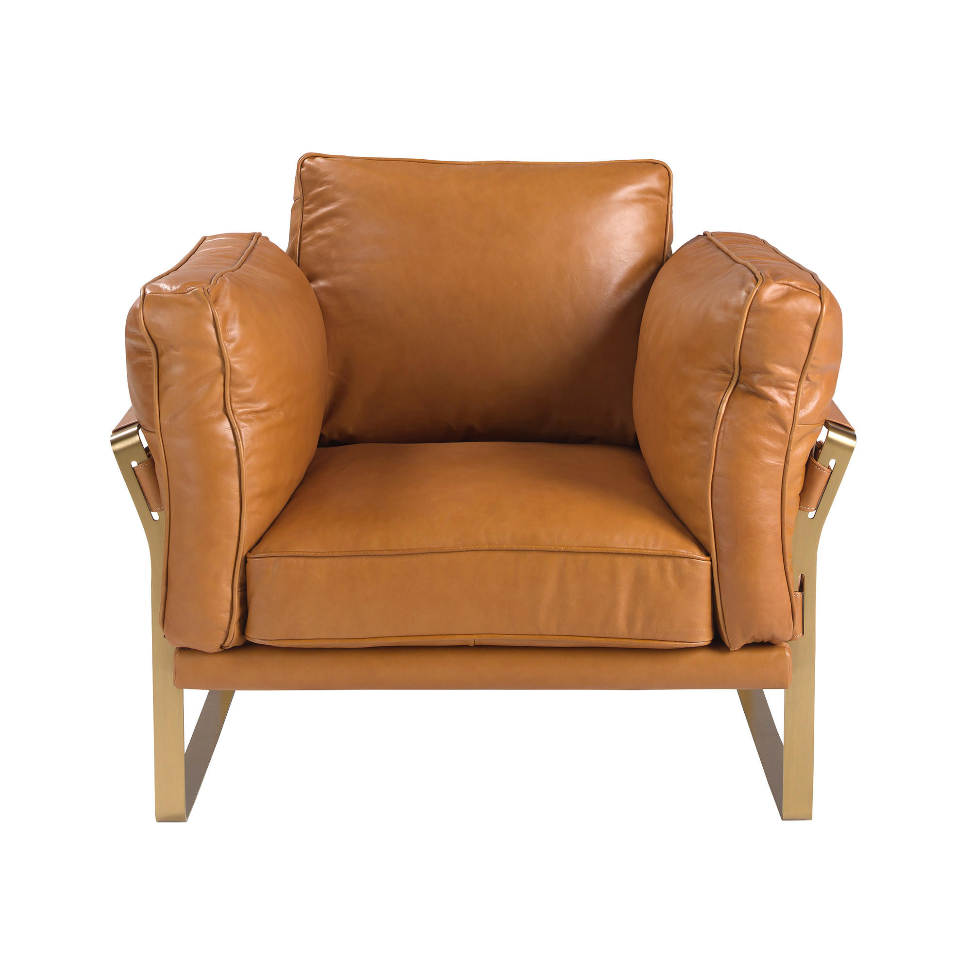SESSEL Kamel Gold 97/88/82 - Braun, Leder (97/82/88cm) - ANGEL CERDA