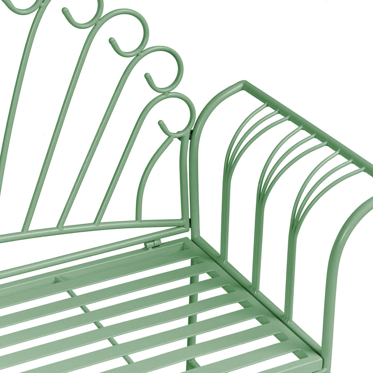 GARTENBANK Grün Cavinia - Grün, Metall (125/97/46cm) - Beliani
