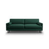 AUSKLAPPBARES-SOFA mit Bettkasten Scott aus strukturiertem Stoff grün 3 Sitzplätze - Grün, Textil (97/87/212cm) - Micadoni