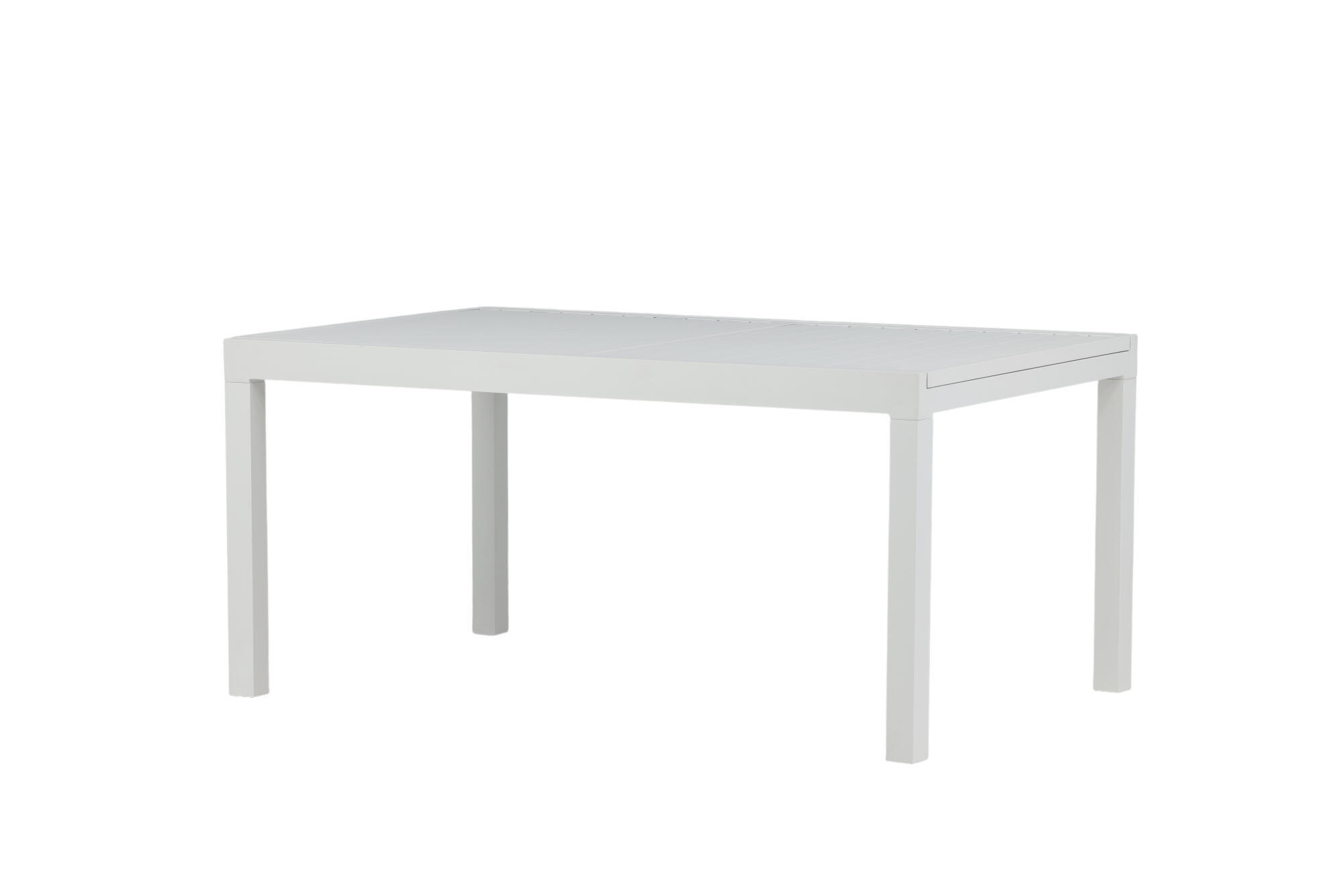GARTENESSTISCH MARBELLA Weiß 100x160x75 cm - Weiß, Metall (160/100/75cm) - FURNLUX