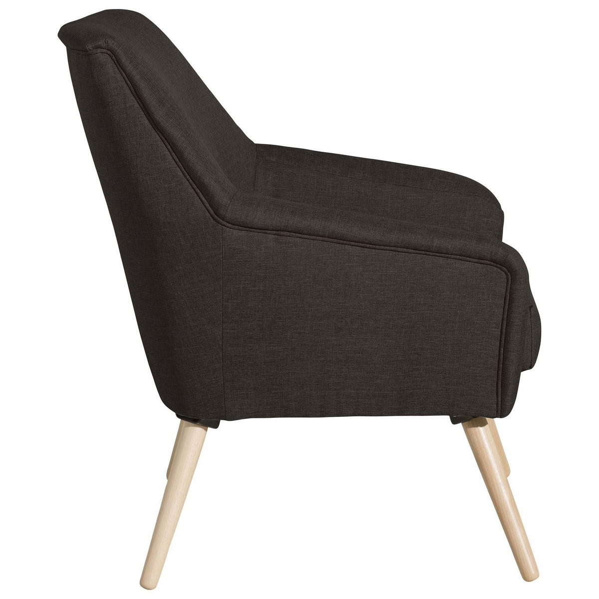 SESSEL Kachka Bezug Flachgewebe Buche natur / schoko - Dunkelbraun, Kunststoff (67/81/71cm) - 58aufmkessel
